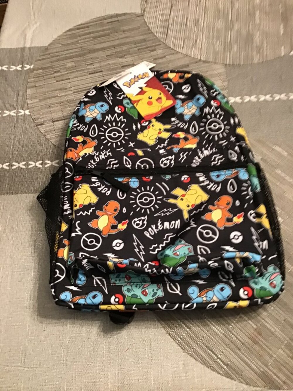 New Old Navy Black Pokemon Figured Canvas Backpack/Bookbag